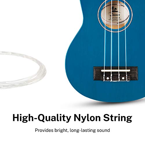 Donner Ukulélé pour Débutant Soprano Ukulélé Kit 21 pouces Adulte avec Sac Sangle Tuner, Online Leçon, Couleur Bleu - Les Beatles, Paul McCartney, John Lennon, RIngo Starr, George Harrison Donner Ukulélé pour Débutant Soprano Ukulélé Kit 21 pouces Adulte avec Sac Sangle Tuner, Online Leçon, Couleur Bleu – Image 4