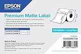 2 años Epson Premium Matte Label - Die Cut Roll: 210mm x 297mm, 200 Etiquetas