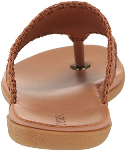 The SAK Women's Leather Shana Thong Crochet, Flip Flop Sandals, Summer Open Toe Shoes, Tobacco Floral Embossed, 8 | Image 2
