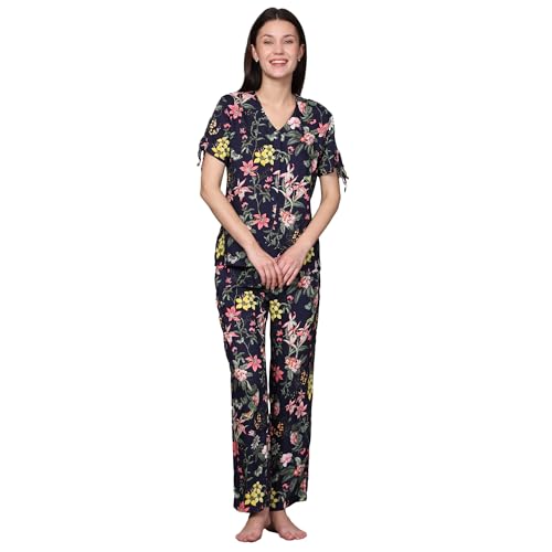 Image of B STORIES Women's Cotton Pyjama Set | Comfort and Relexed Nightsuit for Ladies