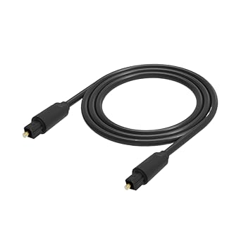 Optical Fiber Audio Cable 1.5m Black for Home Theater Setup