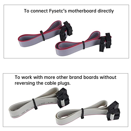 BCZAMD FYSETC RGB Mini 12864 Grafik-LCD-Display-Controller-Board unterstützt Marlin mit SD-Karte für Arduinor Reprap Voro Project SKR Spide Mainboard 3D-Drucker Schwarz auf Weiß Hintergrundbeleuchtung