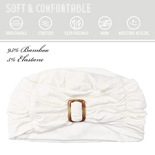 Bamboo Chemo Hats Best Winter Beanies Cancer Gift For Women Off-White #TOP1
