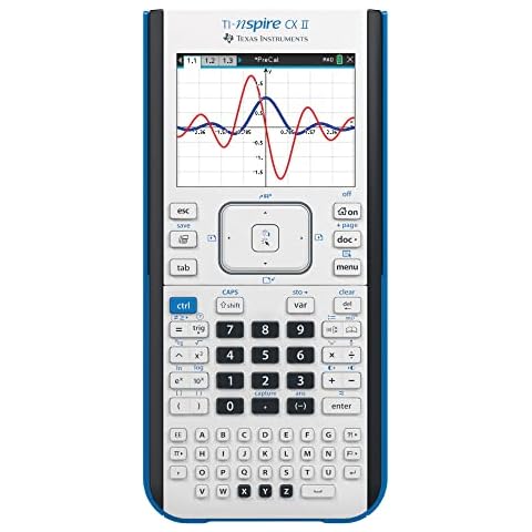 Texas Instruments TI-Nspire CX II Color Graphing Calculator with Student Software (PC/Mac) White 3.54 x 7.48 Cover