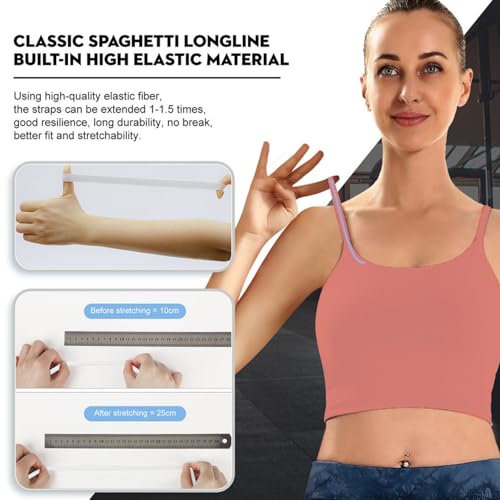 Image of ECOPARTY Wirefree Padded Yoga Sports Bra for Women - Moisture Wicking Quick Dry Workout Crop Tank Camisole