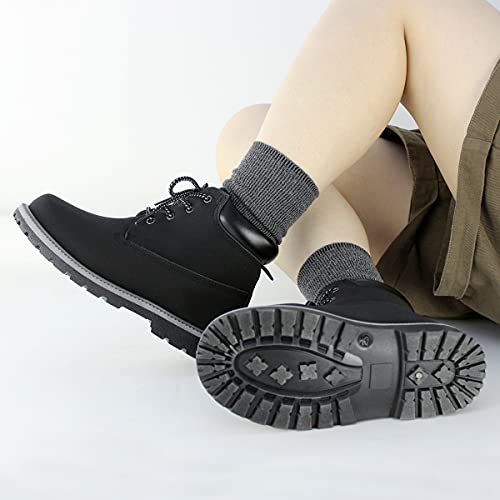 Hawkwell Kids Classic Ankle Boots Work Boots(Toddler/Little Kid),Black Pu,1 M Us #TOP2