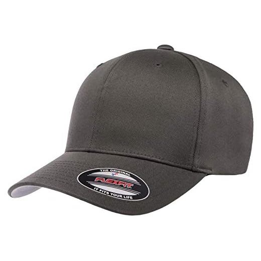 Flexfit Cotton Twill Fitted Cap - Grey - XXL