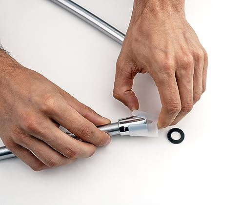 Manguera de ducha antitorsión SwissWave en PVC plateado para un flujo constante y sin enredos 7