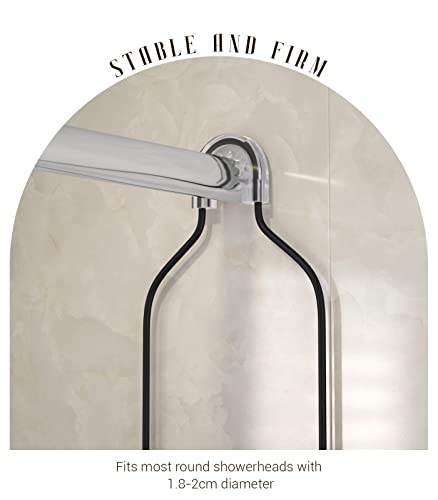 Bunoxea Anti-Swing Hanging Shower Caddy, Over Head Shower Caddy Extra-Large Rustproof With Hooks For Razors, Sponge And More, Metal Black #TOP3