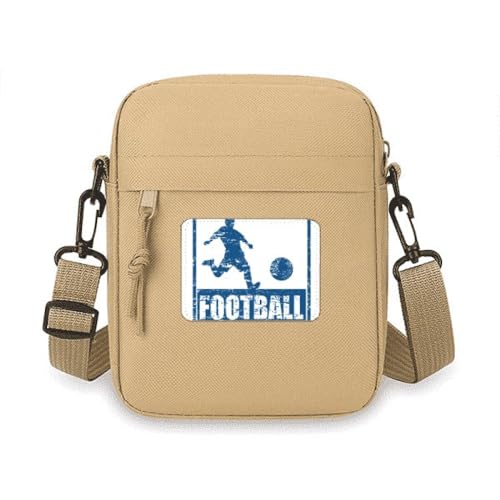 Sac bandoulière téléphone motif football bleu cadeau idéal jeune supporter