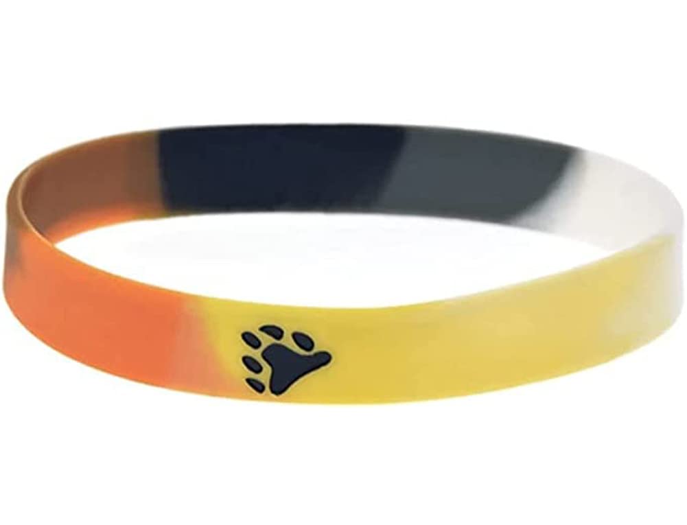 Gay Bear Pride Flag Silicone Bracelet. Black, Brown, Tan, White, Gray Bear Pride Flag - LGBTQ Gay Wristlet/Jewelry - Wristband