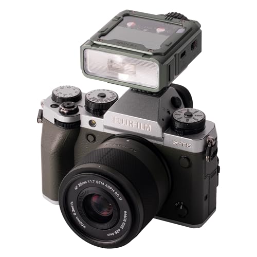 VILTROX Mini Kamerablitz für Fuji Kamera, TTL-Blitz GN16,1800mAh Akku,26W/s Vollleistung,1s Recycle,S1/S2 optische Steuerung Kompatibel mit Fuji,Grün(Z3-F)