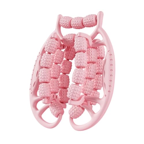 LeeQinersw Rouleau de Massage pour les Jambes, Outil de Massage des Tissus Profonds, Rouleau en Mousse Portable à 360 Degrés pour l'Équipement de Musculation, 29 Roues, Rose