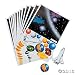 2 Dozen (24) Make a SOLAR SYSTEM Sticker Sheets - Outer Space Planets ACTIVITY - Science PARTY FAVORS - Classroom