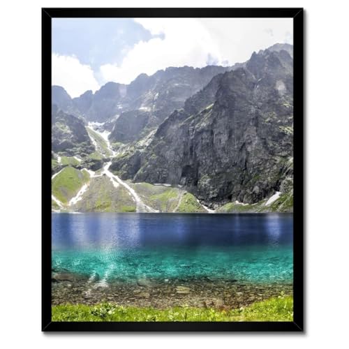 Poster Tatras polonaises avec cadre blanc 40x50 cm décoration murale de montagne