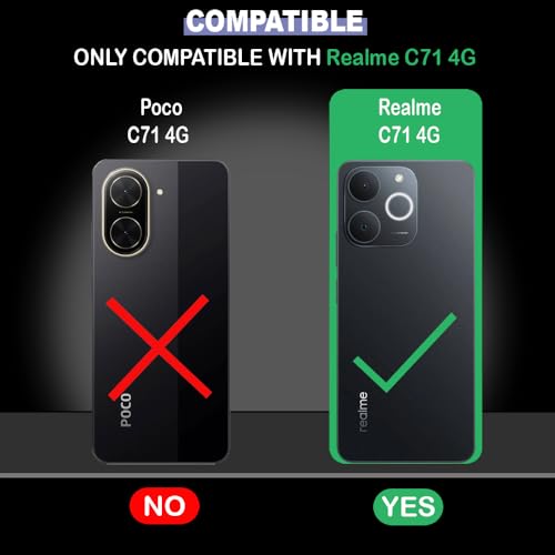 Image of Back Cover for Realme C71 4G | Full Camera Protection | Premium Liquid Silicon Case | Flexible Bumper Case for Realme C71 4G (Black)
