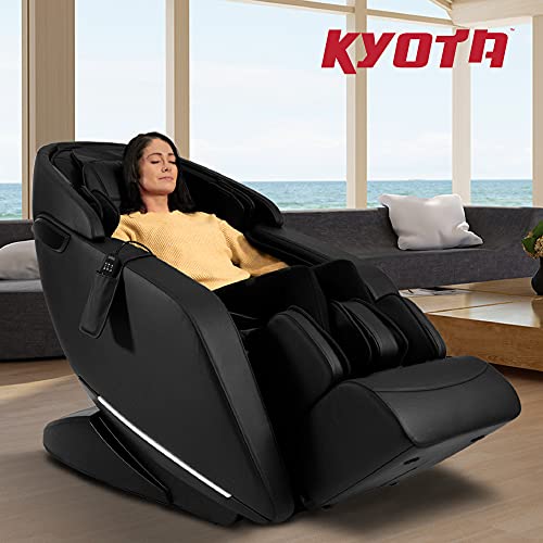 Kyota M380 Genki Massage Chair (Brown), Zero-Gravity Recliner Massage Chair Featuring Calf Kneading Oscillation, Chromotherapy Lights, And Intelligent Voice Command And Control, Reclining Massager #TOP1