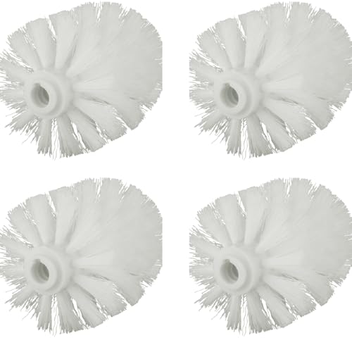 4Pcs Toilet Bowl Brush Replacement Head, Universal Toilet Brush Head Replacement, Ball Shaped Toilet Brushes Heads, for Home Hotel Bathroom Cleaning Tool(White)