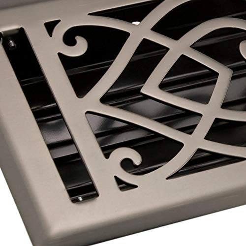Naiture 6" x 12" Steel Wall Register Victorian Style Oil Rubbed Bronze Finish