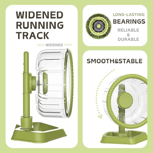 Roue pour hamster nain et gerbille avec grand disque d'exercice vert - 3