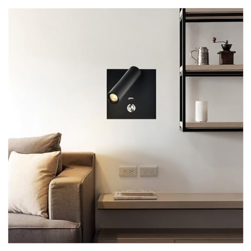Aplique de pared LED de 3W cromado con cargador USB e interruptor 6