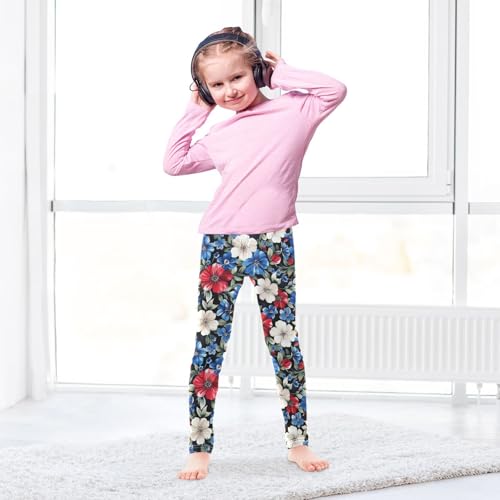 Girls Leggings Watercolor Floral Toddler Girls Clothes Leggings for Girls Toddler Girls Leggings 3-4T4