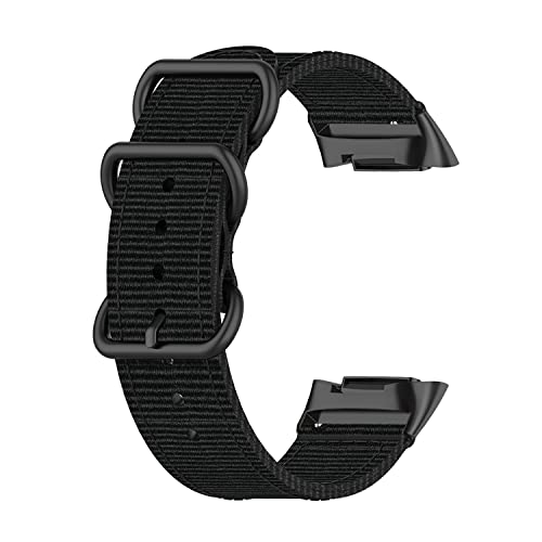 Correa de nylon tejida compatible con Fitbit Charge 6/5 miniatura 4
