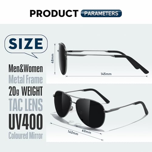 phikttu Sunglasses Men Polarized Aviator Sunglasses for Men and Women by phikttu - Used condition - Image 3