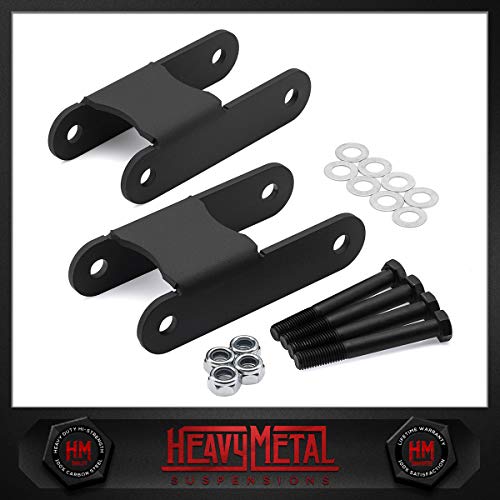 Heavy Metal Suspensions - Fits 2006-2010 Hummer H3 (4Wd) 2" Rear Shackles High Strength Carbon Steel Lift Kit #TOP1