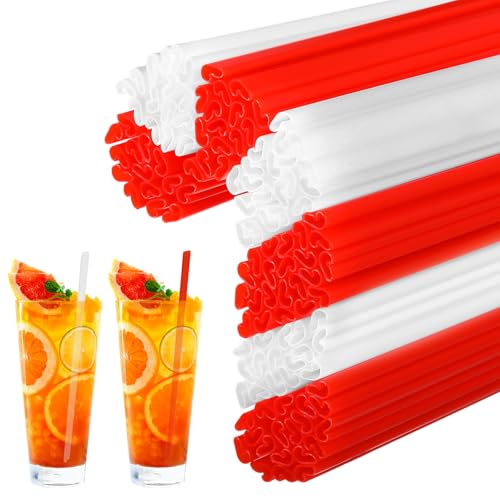 Pitillos plásticos desechables en forma de bastón de caramelo, 150 piezas miniatura 1