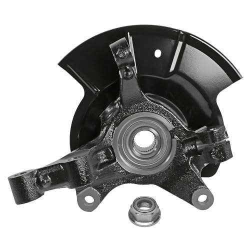 Image of Detroit Axle - Front Right Steering Knuckle for 2007-2010 Ford Edge Lincoln MKX, Passenger Side Steering Knuckle & Wheel Bearing Hub Assembly 2008 2009 Replacement