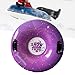 Zxpjkyu Inflatable Snow Tube, Snow Sled Snow Toy Children Sleigh Christmas Snow Sledge with Handles for Sledding Family Activities, Purple