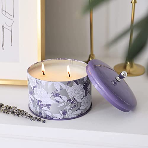 La Jolie Muse Lavender Scented Candle - 14.1 Oz Large Candles Gifts For Women, 2 Wicks Aromatherapy Candle For Home, Relaxing Stress Relief Candles, Long Burning Time #TOP3