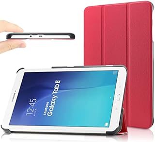 Case Samsung Galaxy Tab E 9.6 Inch Cover 2015 Stand Book Flip Smart Magnetic Cover smt560 smt561 (Red)