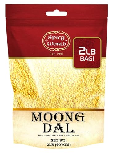 Moong Dal 2 LBS (Mung Split Dry Beans) ~ Indian Golden Lentils ~ 100% Natural & Pure - by Spicy World