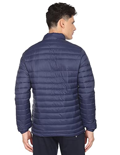 Image of U.S. POLO ASSN. Men Nylon Standard Length Solid High Neck Quilted Jacket