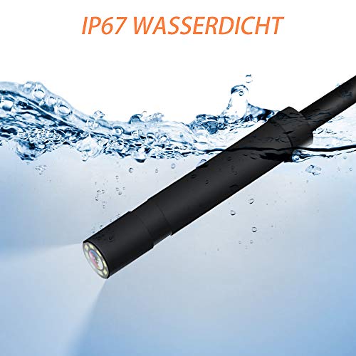Endoskopkamera mit Licht Fasttobuy 1080P HD Endoskop mit 4,3 Zoll IPS Bildschirm, Inspektionskamera mit 8 Einstellbare… – Bild 7