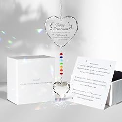 Retirement Gift for Woman, Happy Retirement Gift for Woman, Difference You Made Crystal Suncatcher for Retirement Party Decorations, Retired Gifts for Coworkers Leaving Retirement