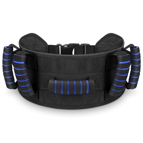Silimore Gait Belt for Seniors with Handles, Gate Belts Medical for Elderly Physical Therapy Transfer Belt for Lifting Seniors,Patients,Disabled(Blue)