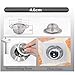 Shower Drain Mesh Strainer 2.13in 2.52in 1.97in Fast Drainage Shower Drains Hair Catcher 304 Stainless Steel Bathtub Drain Cover for Kitchen Bathroom Sink, Wash Basin(1.81in)
