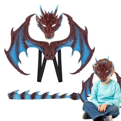 Costume Ailes de Dragon dinosaure avec masque de déguisement festival - 6