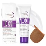 Allony Crema Solare Protezione 100, Protezione Solare 100 SPF, Crema Protezione 100 Solare Totale Viso, crema solare 100 SPF per Visos e Corpo, Texture Leggera, Adatta a Tutti I Tipi di Pelle, 80ml