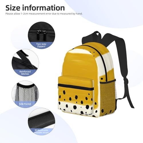 Sac à dos EdWal pour ordinateur 15,7 pouces noir et jaune - 5