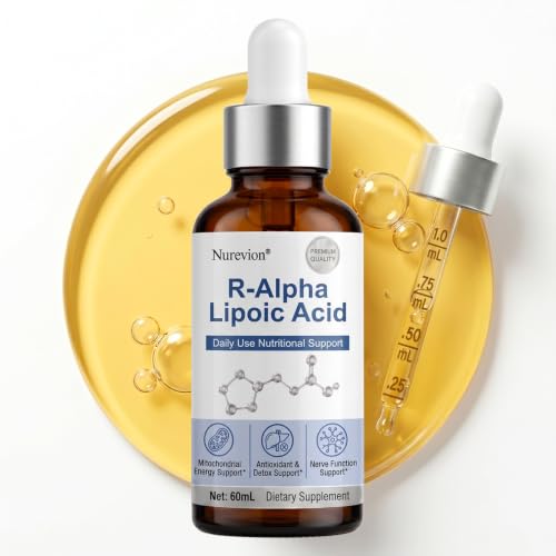 Nurevion R-Alp-ha Lipoic Acid LiquidD-rops, Vitamins C & E, Non-GMO, Vegan