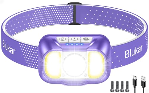 Blukar 2026Linterna Frontal LED Recargable Gen2,Alto Brillo Linterna Cabeza
