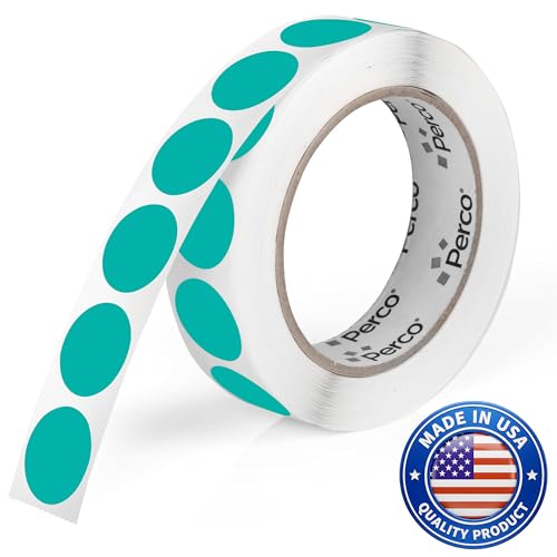 Étiquettes autocollantes rondes bleu sarcelle 2,5 cm pour personnaliser vos créations et colis