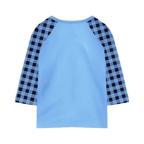 Fall Boys T Shirts Cute Raglan 3/4 Sleeve Tops Y2K Color Block Crew Neck 3/4 Length Sleeve Relaxed Fit Blouses Flowy3