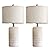 PoKat 23" Modern Ceramic Table Lamp Set of 2 for Living Room White Desk Lamps for Bedroom Farmhouse Bedside Nightstand Bedside Lamp End Table Lamps Beige