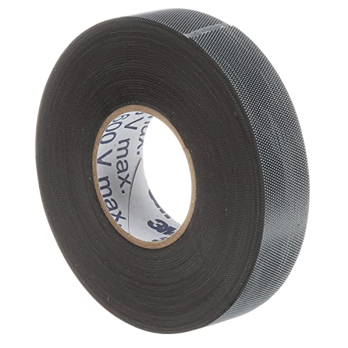 3M Temflex Rubber Splicing Tape 2155, 3/4 In X 22 Ft, Black, General Purpose Self-Fusing Electrical Insulating Tape, 1 Roll #TOP2
