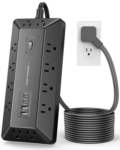 BESPORTBLE Multi-Port USB Hub Charger (Black, Medium)